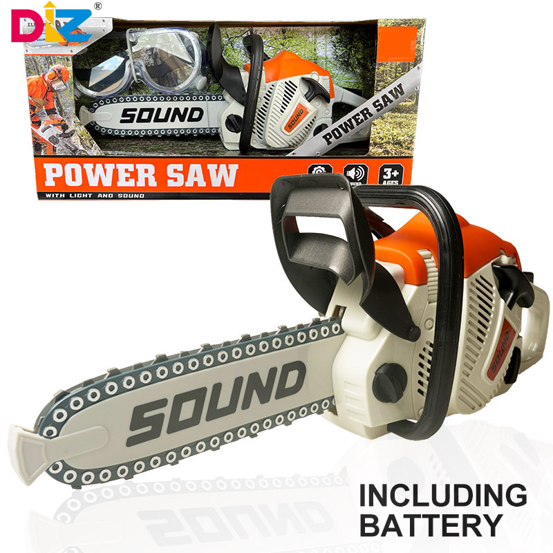 Gardening Tools Kit For Kids - ของเล่นลูกโซ่แว่นตาเด็กไฟฟ้า Chainsaw เสียงของเล่นเด็กเครื่องมือสําหรับเครื่องมือ Bench เด็กของขวัญ Pretend