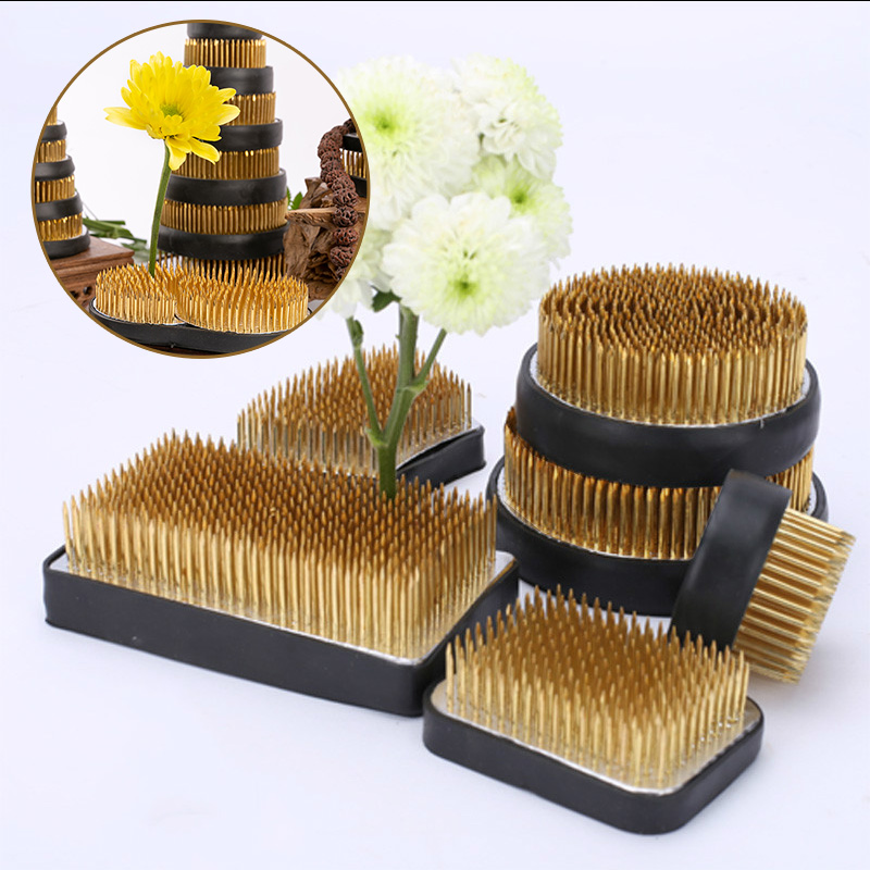 Gardening Tools Japan - ญี่ปุ่น Ikebana Kenzan ยาวรอบเข็มดอกไม้กบ Pin PRONG