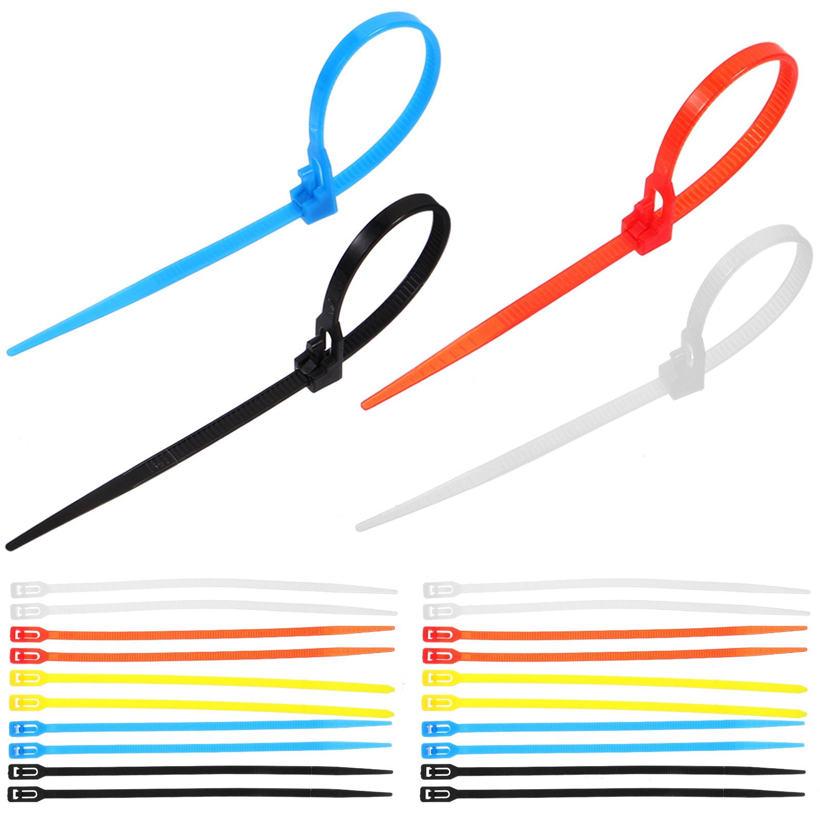 Garden Wire Twist Tie - สายรัดสายไฟไนลอนแบบล็อคอัตโนมัติ 500 ชิ้น สำหรับจัดระเบียบสายไฟในสวนและมัดต้นไม้