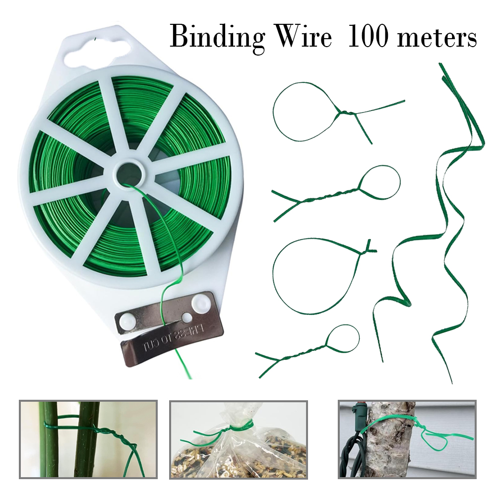Garden Wire Twist Tie - สายรัดต้นไม้แบบเกลียว 100 เมตร 1-3 ชิ้น ใช้ซ้ำได้