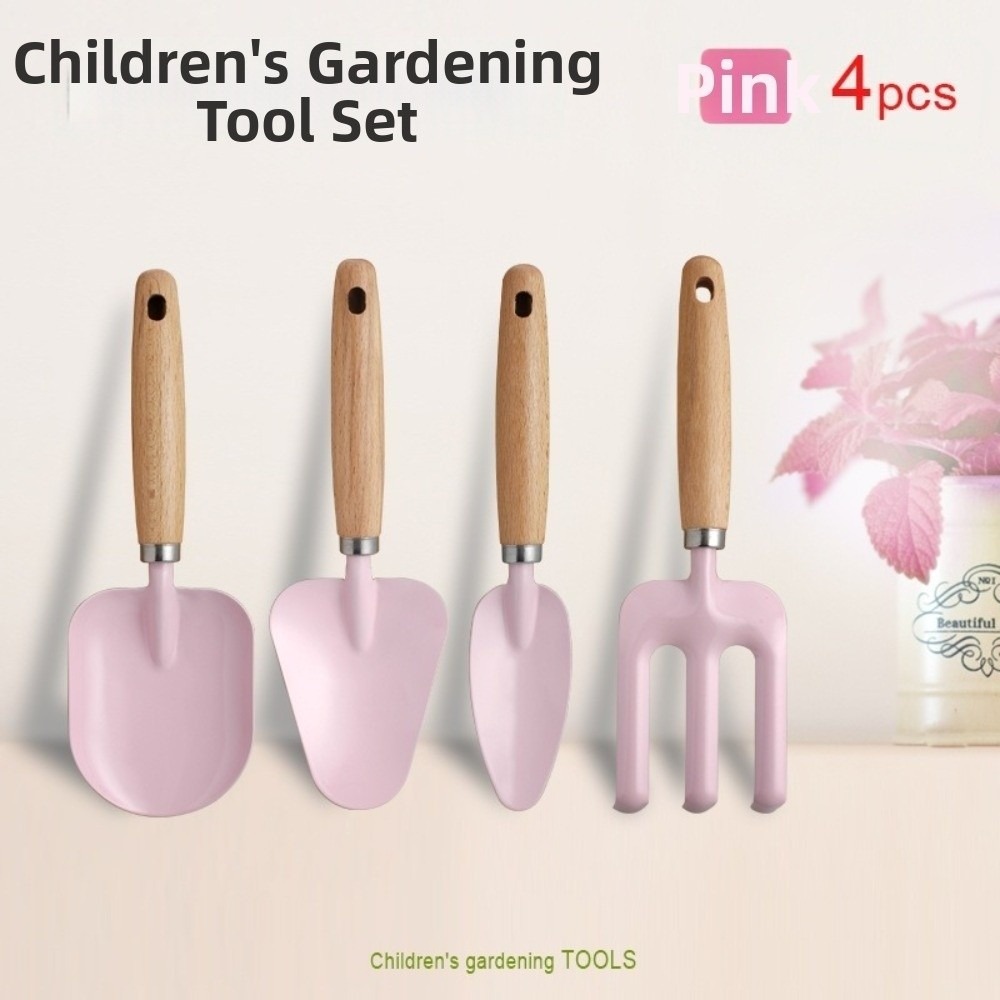 Gardening Tools Kit For Kids - ชุดเครื่องมือทำสวนสำหรับเด็กหลากสีสัน ชุดอุปกรณ์ปลูกต้นไม้สำหรับเด็กน้ำหนักเบา วัสดุปลอดภัย ชุดพลั่วทำสวนขนาดเล็ก
