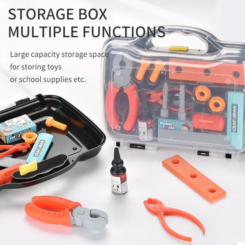 Gardening Tools Kit For Kids - ชุดเครื่องมือเล่นบทบาทสมมติสำหรับเด็ก ของเล่นเสริมพัฒนาการ DIY กระเป๋าเดินทางแบบพกพา คีม ไขควง