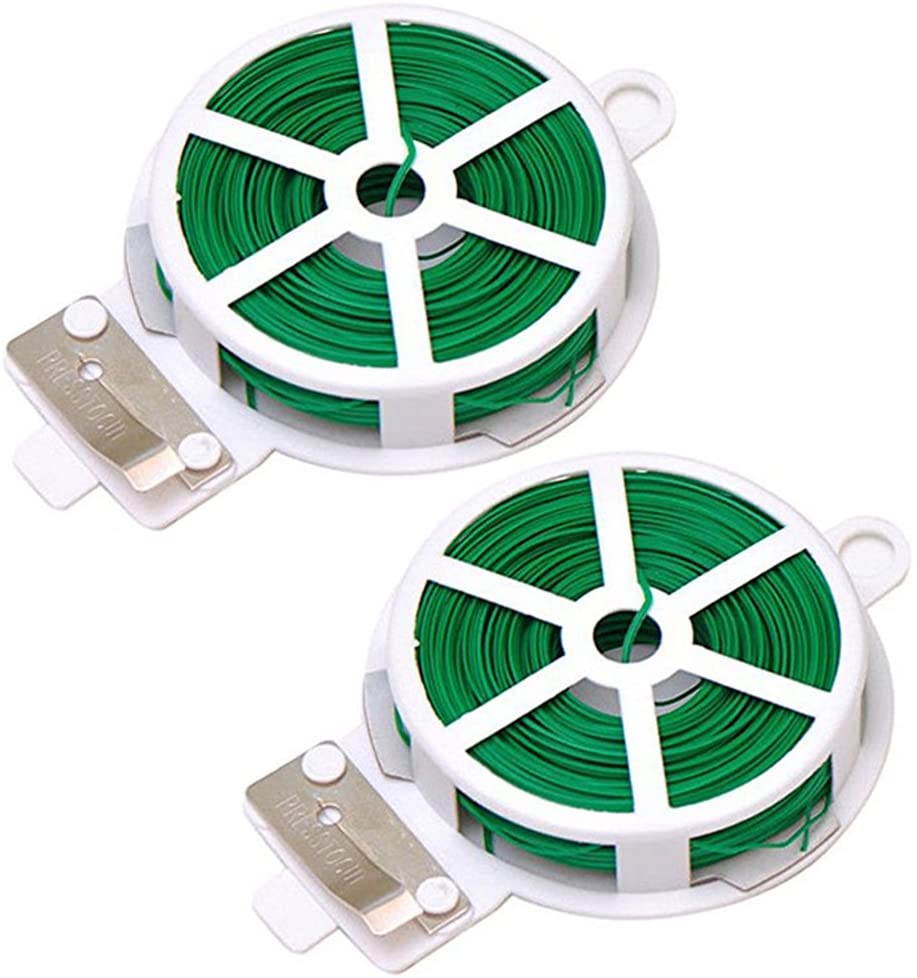 Garden Wire Twist Tie - 100Ft 30เมตรเครื่องมือสวนพืชTwist Tie Roll Spoolพร้อมเครื่องตัดสวนการฝึกอบรมสายขนมขบเคี้ยวTie