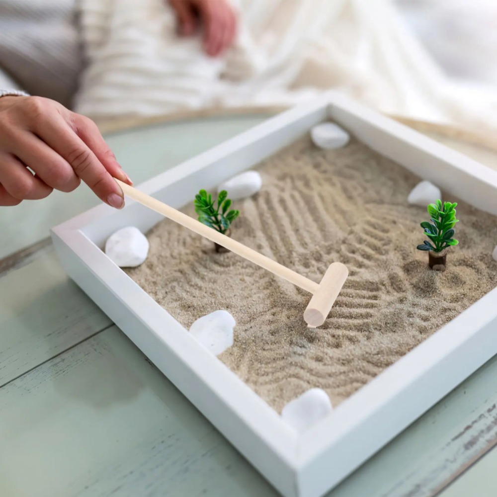 Gardening Tools Japan - ชุดคราดไม้ไผ่ขนาดเล็ก 6 ชิ้น สำหรับตกแต่งสวนเซน ตกแต่งโต๊ะทำงาน ตกแต่งกระบะทราย