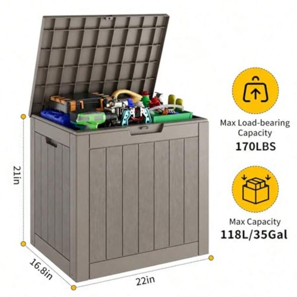กล่องเก็บของกลางแจ้งขนาด 35 แก - Gardening Tools Uses บทวิจารณ์และราคา