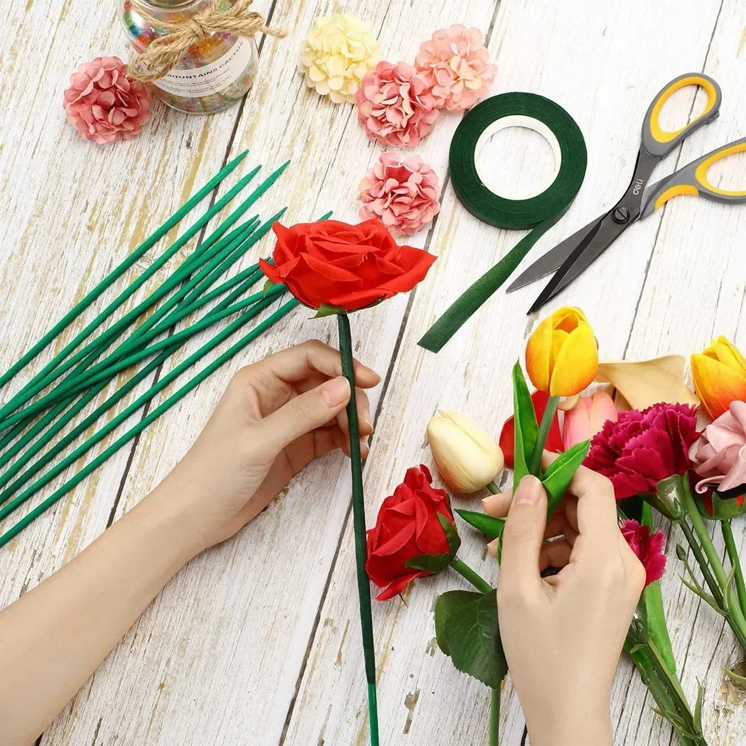 10Pcs 40ซม.ไม้ไผ่สีเขียวพืช St - Gardening Tools Green บทวิจารณ์และราคา