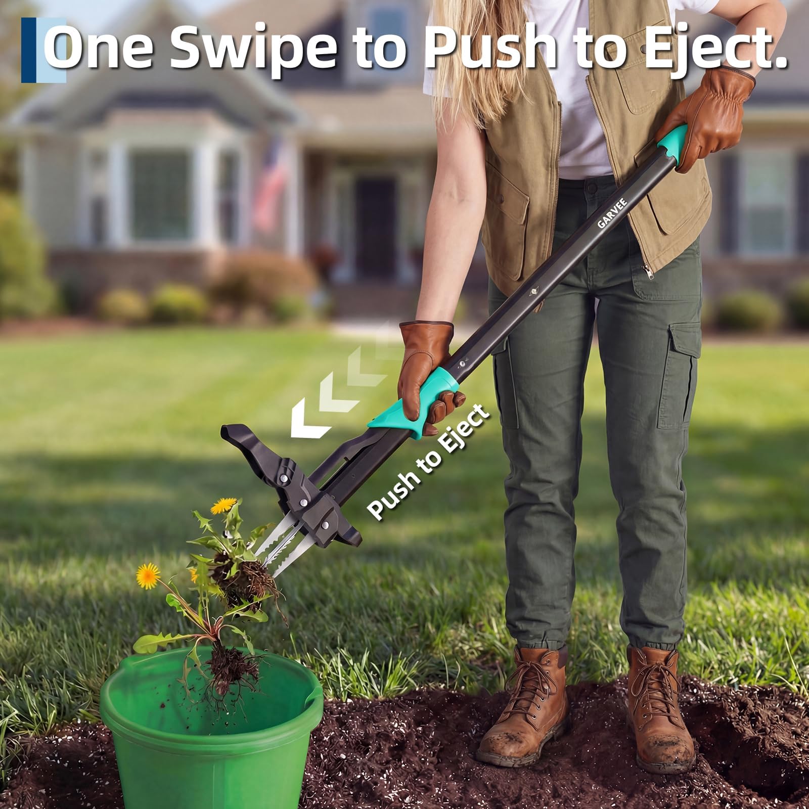 ที่ดึงวัชพืชแบบด้ามยาว ไม่ต้อง - Gardening Tools Green บทวิจารณ์และราคา