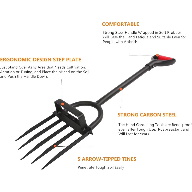 จอบสี่ง่าม 5 ง่าม สำหรับงานหนั - Spade Digging Fork บทวิจารณ์และราคา