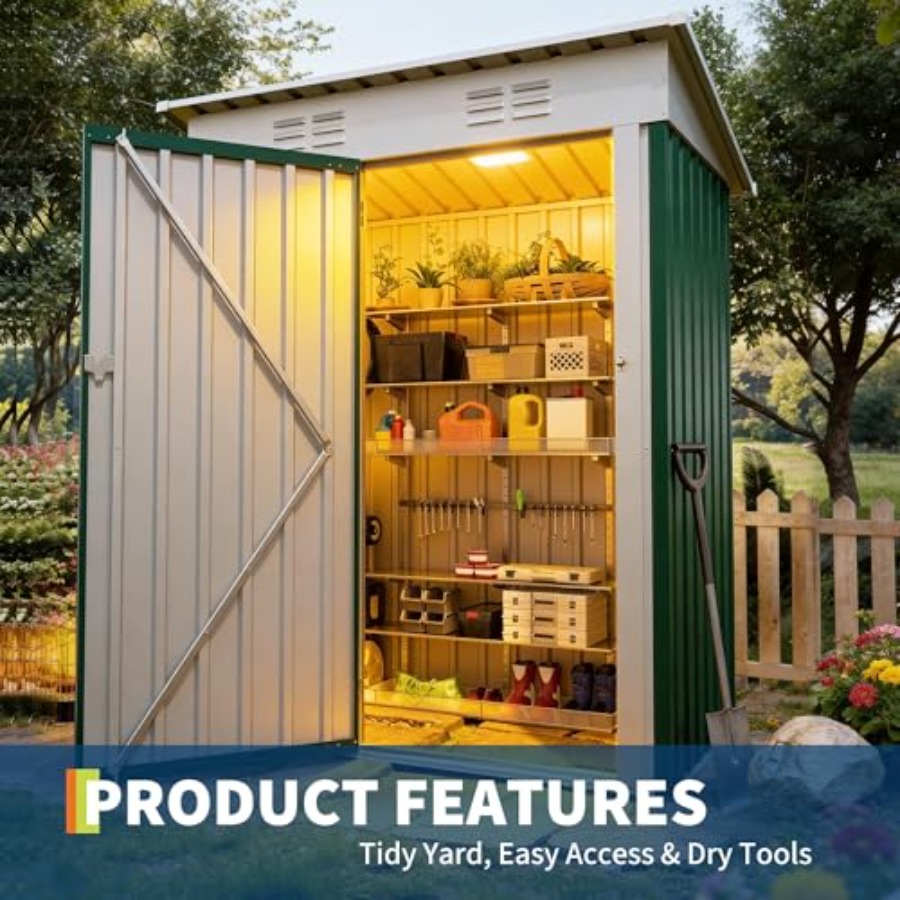โรงเก็บของกลางแจ้งสำหรับสนามหล - Gardening Tools Green บทวิจารณ์และราคา